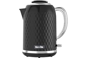 Breville Curve Electric Kettle | 1.7 Litre | 3KW Fast Boil | Black & Chrome [VKT017]