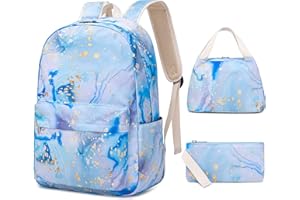 SUNBORLS Teen Girls Cute Backpack with Lunch Bag Pencil Bag Set Travel Laptop Backpack He Is Also Back To School Backpacks
