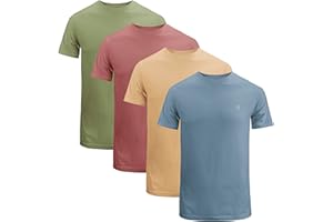 JRC JUST ROYAL CLOTHING JRC Pack of 3, 4 Mens Long/Short Sleeve Crewneck T-Shirts, Casual Round Neck Tops for Walking, Workout, Running & Casual Outings