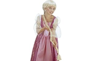 NET TOYS Perruque Raiponce Longs Cheveux tressés pour Enfant Blond Postiche Cheveux Longs de Princesse postiche pour Enfant Conte de fée Petite Fille Tresses moumoute de Carnaval Costume Accessoire