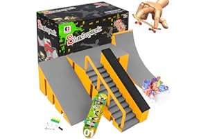 Aolieh Finger Skateboard und Rampe Zubehör Set-Fingerboard Skate Park Spielzeug Set-DIY Finger Skate Boarding Ultimate Sport Training Requisiten Spielzeug für Kinder