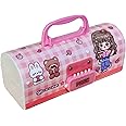FunBlast Pen & Pencil Box - Plastic Suitcase Style With Password Lock, Multi-Layer Stationary Organizer Case for Kids, Boys, Girls - Return Gift (Pink)