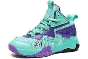 Vorkhuaeri Zapatos de Baloncesto para Niños Adolescente, Ligeros, Informales, Tenis Atléticos, para Correr y Caminar