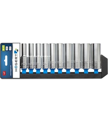 KS TOOLS – Jeu De 3/8 Douilles à Chocs 6 Pans Longues, 12mm – Acier Chromolybdène
