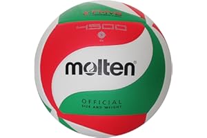 Molten - V5M4500, Pallone da pallavolo, colore: Bianco/Verde/Rosso