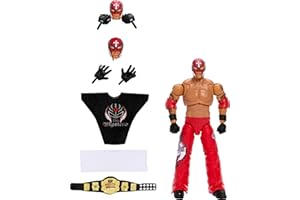 Mattel WWE Ultimate Edition figurka Rey Mysterio Fan TakeOver kolekcjonerska z wymiennymi akcesoriami, dodatkowymi główkami i wymiennymi rękami (dostępna tylko w serwisie Amazon)