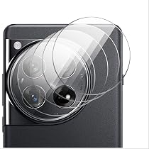 GIOPUEY [Super Sottile 4 Pezzi Pellicola Fotocamera Compatibile con OnePlus 12, HD Vetro Temperato [Resistente ai Graffi] Protezione Fotocamera per OnePlus 12