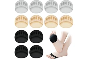 LEIKEDUN 6 Paar Ballenpolster Vorfuß, Toe Socks Invisible Baumwolle Zehenkappe Vorfußpolster, Metatarsalgie Einlagen für Damen & Herren, High Heel Kissen Schuheinlagen zur Schmerz und Druckentlastung