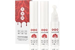 TRENDYFAVE 3PCS Dragon Blood Tree Lip Scrub, Bubble Lip Scrub, Lip Care Set, for Dry, Makeup Residue, Dullness, Lip Line, Easy Exfoliation With Soft Bubbles, Fades Lip Lines Black Lip Lip Masks