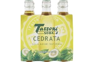 25x Tassoni Cedrata Soda Italian citron soft drink aperitif ceder 180 ml glasflaska