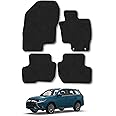 Premium Tufted Carpet Car Mats for Mitsubishi Outlander (2014-2021) PHEV Black Trim Velour Tailored Upgraded Comfort Enhanced Durability Water-Resistant Anti-Slip Hand-Finished with Clips