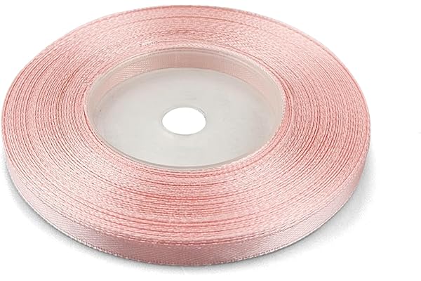 Netuno 1x rouleau ruban satin rose poudré 6mm x 32 m bande de tissu rubans de satin cadeau décoratif pour emballages cadeaux décoration bricolage DIY ruban de couleur bande de soie