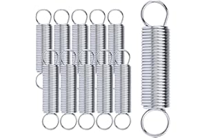 Zuzer 10PCS Ressort de Traction Double Crochet Ressort de Tension Ressort de Pression en Acier Inoxydable Ressorts de Compression 1x10x50mm Ressorts pour l'entretien des Meubles
