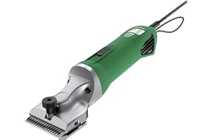 Masterclip Hunter Horse Clipper - Mains Powered Heavy Duty Horse Clippers Fitted with A2 Fine Cut Blades - Suitable for All Coat Types [Green]