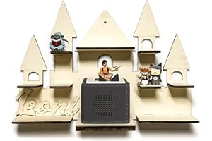 DRYSSON DIY Shelf Lock for the Music Box, Suitable for Toniebox, Children’s Room, to Paint Yourself with the Name of Your Choice, Great Individual Birthday Gift