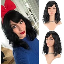 SiYi Kurzhaarperücke Halbblond-schwarz, Bob-Stil, Hitzebeständig Bis 160°C, Verstellbar Für Cosplay & Alltag