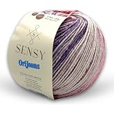 Premium Orijeans Amigurumi İpliği Punch Pan&ccedil; Baby Soft Cotton 50 Gr &Ouml;rg&uuml; İpi (Mor G&uuml;n Batımı)