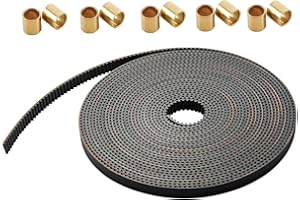 VECORLER 3D-Druckergürtel GT2-Gürtel 6 mm breit 2 mm Pitch für Creality Ender 3 3 Pro Ender 3 V2 Ender3 K1 CR-10 Anycubic Kobra 2 Kobra Max CNC und andere 3D-Drucker (5M + 10 Kupfer-Schnallen)