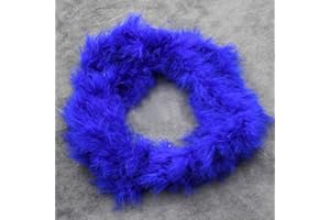 Steellwingsf Bande de plumes synthétiques de 2 m pour déguisement, enterrement de vie de jeune fille, mariage, fête costumée, bleu foncé