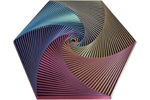 DBLWIN Fractal Fidget Hexagon, 3D Printing Hexagon Fidget Toy, Hexagon Spiral Toys, Kids Adults Fidget Toy for Anti-Anxiety and Stress Relief (Blue Yellow Purple)