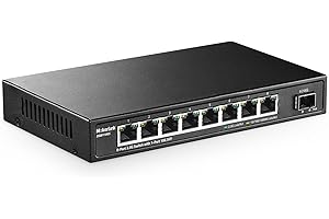 MokerLink 8 Ports 2.5G Ethernet Switch avec SFP 10g, 8 Ports Base-t 2.5G compatibles 10/100/1000Mbps, Commutateur réseau sans Ventilateur métallique Non géré