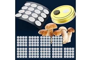 ZHANXUBIO Adesivo per filtro a membrana, 20 mm, 58 mm, 65 mm, 82 mm, 90 mm, 0,3 um, forte disco filtrante aderente per la coltivazione di funghi (20 mm, 160)