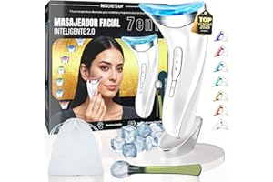 NOBLESUR® Masajeador Facial PREMIUM 7 Modos + Ice Roller Facial + Bolsa De Transporte | Radiofrecuencia Facial | Temperatura 45ºC | Antienvejecimiento, Lifting y Reafirmación De La Piel Flácida