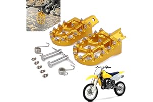 IUVWISN Pedane per moto da cross CNC per CRF XR 50 70 110 150 cc Rieju MRT 50 Beta RR 50 Pit Bike Chinese Stomp Demon X WPB Orion M2R Lucky MX Thumpstar Piranha Coolsterand Tao Tao KAYO (Oro)