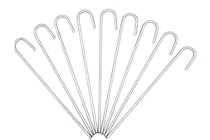 Winfaith 50 Piquets de Fixation pour Tuyau d'Irrigation en Acier mm H200 x L20 x D4 - Made in Italy en 10204 3.1 Galvanisé à Chaud – Inoxydable Jardin Gazon Artificiel Accroche