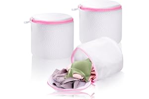 NebulaGlam 3 Piezas Bolsas para la Colada para Sujetador, Funda Lavadora Ropa Interior, Bolsa Malla de Lavandería para Sujetador Interior Calcetines, Duradero y Reutilizable