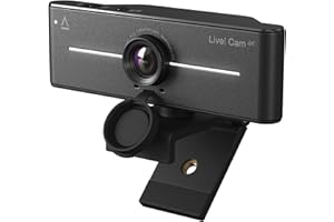 CREATIVE Live! Cam 4K UHD Webcam USB con Compensazione della Retroilluminazione, fino a 60 FPS, Lente Grandangolare da 95°, Lente per la Privacy, Microfoni Integrati, Plug & Play per PC e Mac