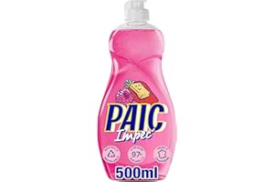PAIC - Liquide Vaisselle Paic Impeccable Fruits Rouges - Élimine les Graisses Tenaces et les Mauvaises Odeurs - 500 ml