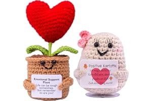 Mwmoeen Pocket Hug Positive Kartoffel, Geschenke Positive Kartoffeln und Blumentöpfe, Handgemachte Häkeln Positive Kartoffel, Inspirierende Kartoffel Tasche Umarmung