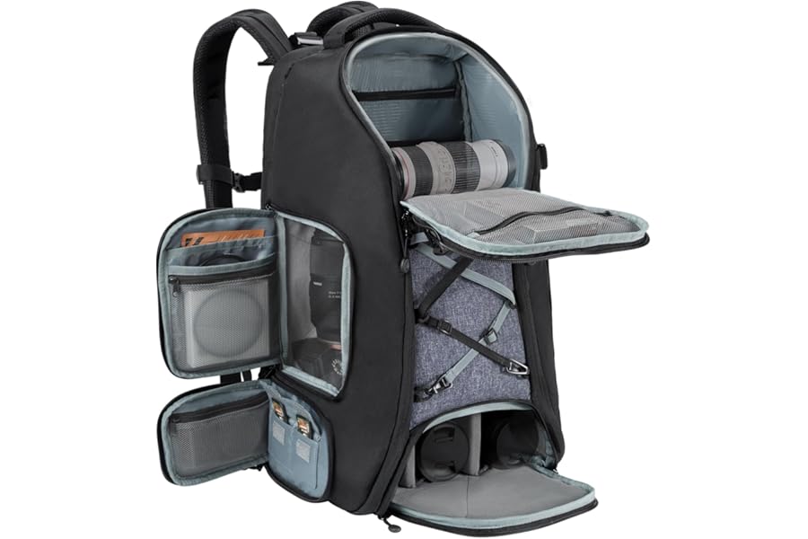 K&F Concept Camera Backpack,Camera Bags for Photographers Large Capacity with Raincover