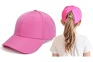 Cysocool Kinder Pferdeschwanz Baseballkappe 3-8 Jahre Mädchen Jungen Golf Visor Basecap Hut Sonnenblende Hut UV-Schutz Schirmmütze Sommermütze Junior Sommerhut Tennis Kappe Sonnenhut Visier UPF 50+