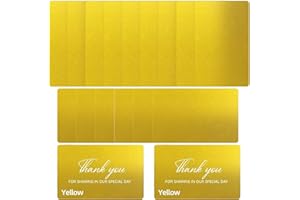 YITOBICI 50 Stücke Metall Visitenkarten,Aluminium Edelstahl Rohlinge Namenskarte Lasergravierte Visitenkarte, Namenskarte,Für Haus Büro Kunden DIY Geschenkkarten(Gold)