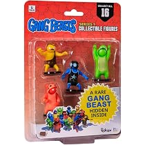 Gang Beasts Action-Figuren Set – 5 Figuren (inkl. 1 Seltene), 2,5 Zoll, Offizielles Spielzeug Für Kinder