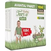 Baby Turco Doğadan Avantaj Paketi Pofuduk K&uuml;lot Bez 4 Numara Maxi 100 Adet