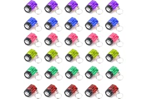 VOSSOT 30 st nyckelring ficklampa mini lampa 4 cm mini ficklampa nyckelring liten LED ficklampor set liten mini lampa färgad