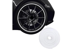 KLZWCP Car Wheel Protection Ring, 8 M/Roll Car Rim Protection Strips, Tire Scratch Resistance Anti-Collision Alloy Wheel Rim Protectors Self-Adhesive Protector Tape with Adhesion Promoter (white)