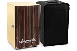WORLD RHYTHM TIGER CAJ2-BK Cajon avec Housse - Noir