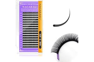 NAGARAKU Einzelwimpern 1:1 Individuelle Wimpern Volumenwimpern Klassische Wimpernverlängerung Weiche Natürliche 1 zu 1 Wimpern Single Eyelash Mattschwarz 16 Reihen High Capacity(0.07mm C 8mm)