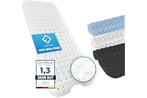 FLIPLINE Natura mata do wanny, w 100% wolna od BPA (100 x 40 cm), nie zawiera PCW, antypoślizgowa mata do wanny dla dzieci i niemowląt