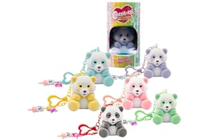 Coccolotti - Panda Friends Orso, 1 Orsetto Casuale tra 6 Disponibili, Portachiavi E Funzioni Speciali, Luci E Suoni, Colore Casuale, Giochi Bambini 3 Anni +, Animali Interattivi Giocattolo