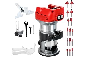 Trådlös trärouter för Milwaukee 18 V, 800 W 30 000 RPM borstlös handhandhandhandhandhandhandhandhandflata router med 6 hastig