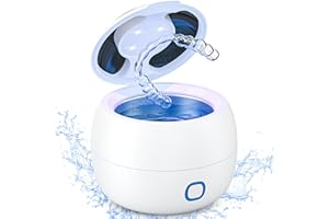 GLOWEE Ultraschallreiniger für Zahnspangen | Reinigen Sie Ihre Zahnprothesen einfach und schnell mit Ultraschall-Technologie | Mundschutz-Reiniger | Nachtschutz-Reiniger | Aligner-Reiniger