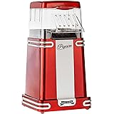 Gadgy ® Popcorn Machine | Retro Macchina Pop Corn Compatta | Aria Calda Senza Olio Grasso l Edizione Rossa Retrò