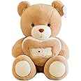 Home Smart Cuddly Teddy Bear Toys with Holding Love Heart Assoretd Color and Size 50 cm for Girls Friend Couple Wedding Valentine Birthday and (Beige)