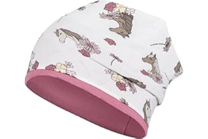 Smarilla Mädchen Mütze Beanie Übergang Stoff Baumwolle doppellagig