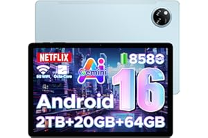 ‎DOOGEE DOOGEE Tab A9+ Android 16 AI Tablet 11 Zoll, Unisoc T7200 Octa-Core 8580mAh Gaming Tablet Android 20GB RAM+64GB ROM(TF 2TB), WiFi5 Tablets PC, 90Hz-1080P, WidevineL1/Face ID/OTG/GPS/Dual Speaker